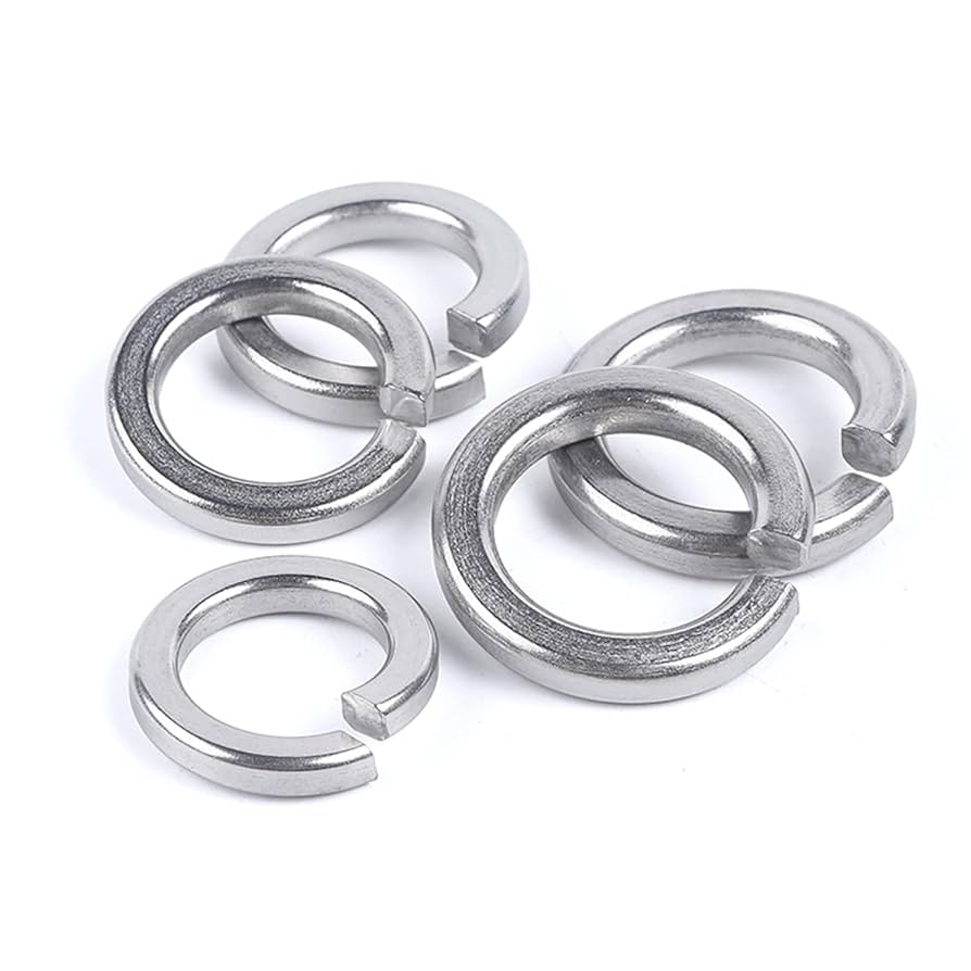 Stainless Steel Spring Lock Washers 6–32 mm – Anti-Vibration, Anti-Loosening SS Split Washers for Machinery, Marine, Automotive and Structural Fixing, All Sizes Available